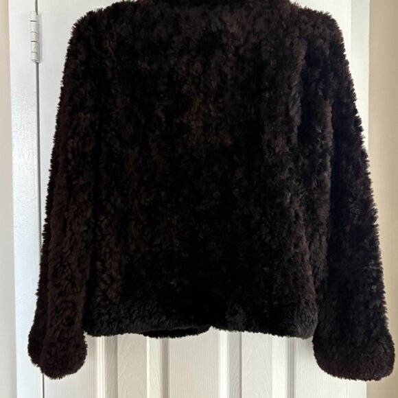 Woman's Black Paula Lishman Sheared Knit Beaver Fur Jacket – New Without Tags - Picture 6 of 7
